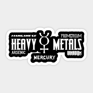 Heavy Metals Science Shirt Sticker